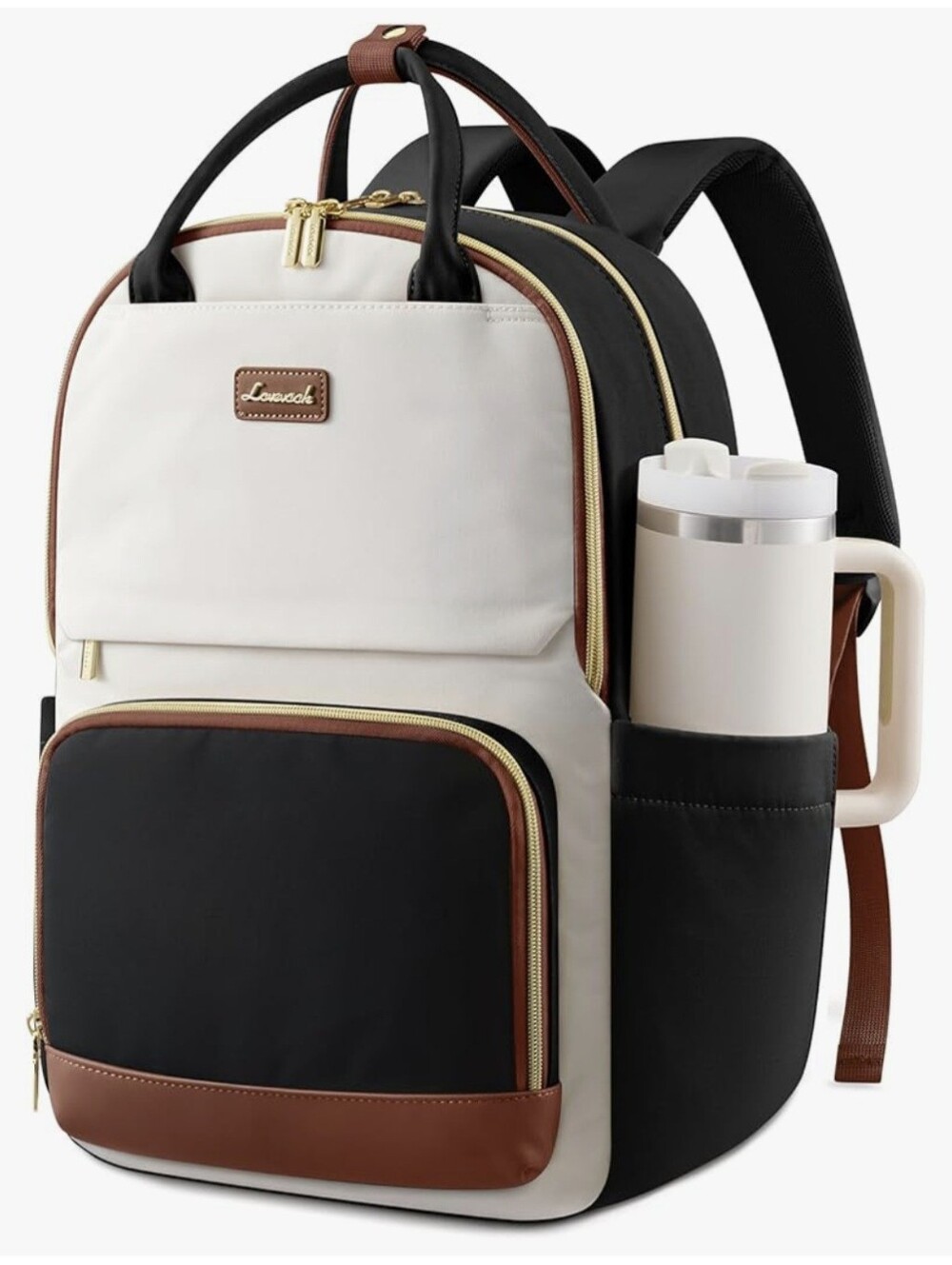 Lovevook 15.6" Laptop Backpack w/Giant Tumbler Holder Pocket